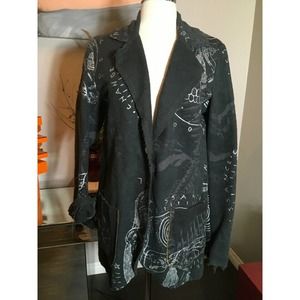 The People of the Labyrinths Script Jacket Blazer